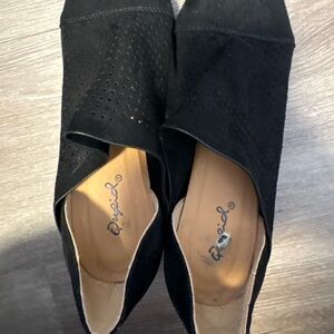 Cupid Black Perforated Women's Flats